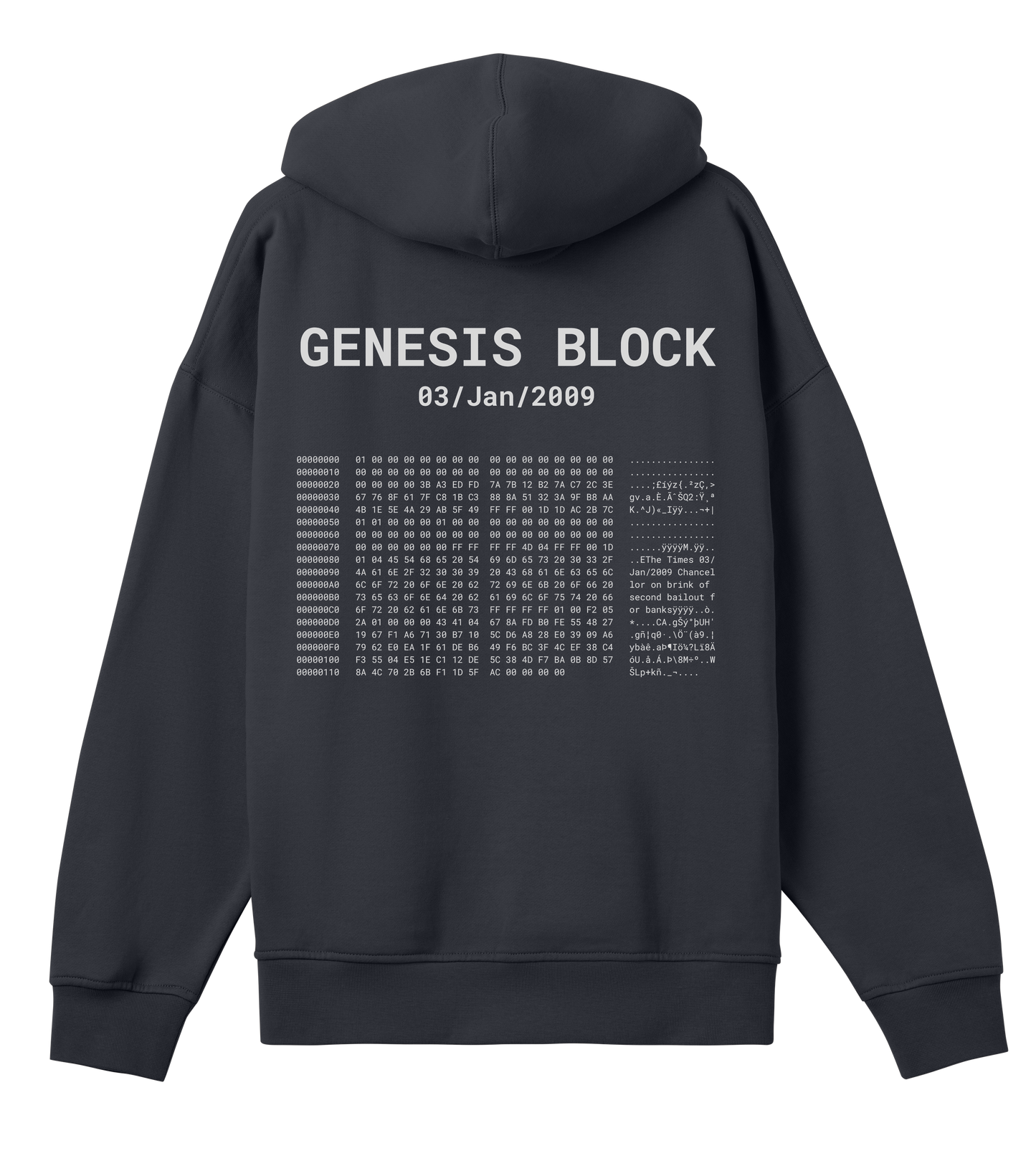 Genesis Block Mens Boxy Hoodie